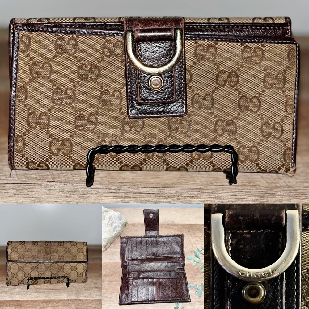 Gucci Contenintal Wallet in Signature GG Monogram Canvas Snappy & Zippy